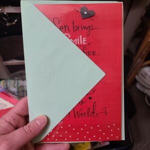 Hallmark Red and Mint Green Greeting Card